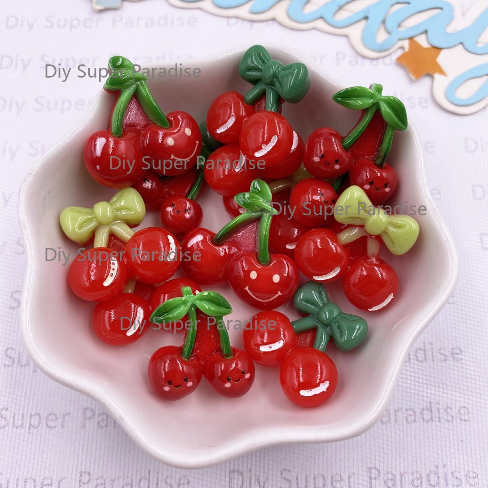 Paradise Jewelry & Watches Llc Miami - 16pcs Colorful Kawaii Cartoon Bowknort Red