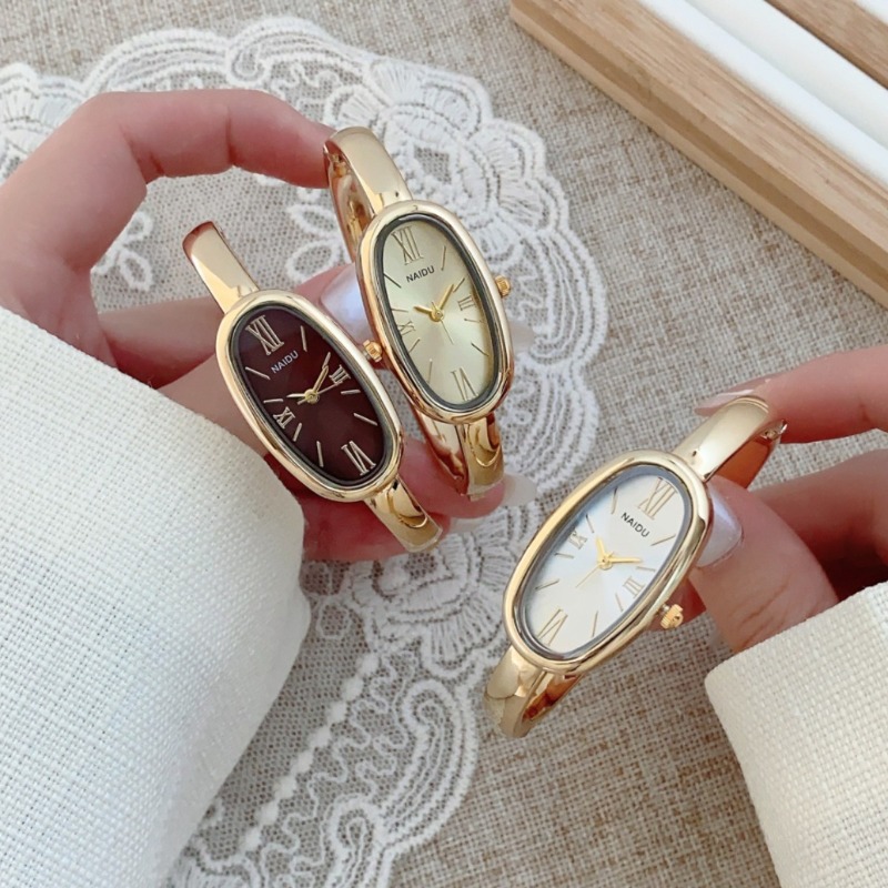 Jewelry Watches Gold - Top Brand Women Oval Roman Dial