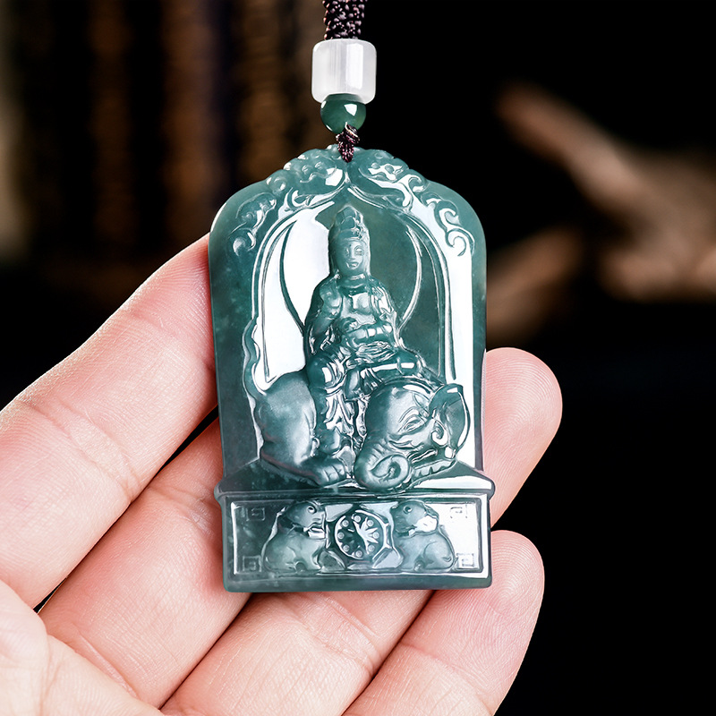 Jewelry & Watches Review - Natural Burmese Jadeite Guanyin Pendant Necklace