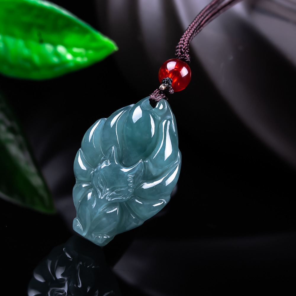 Jewelry & Watches Review - Natural Burmese Jadeite Fox Pendant Necklace