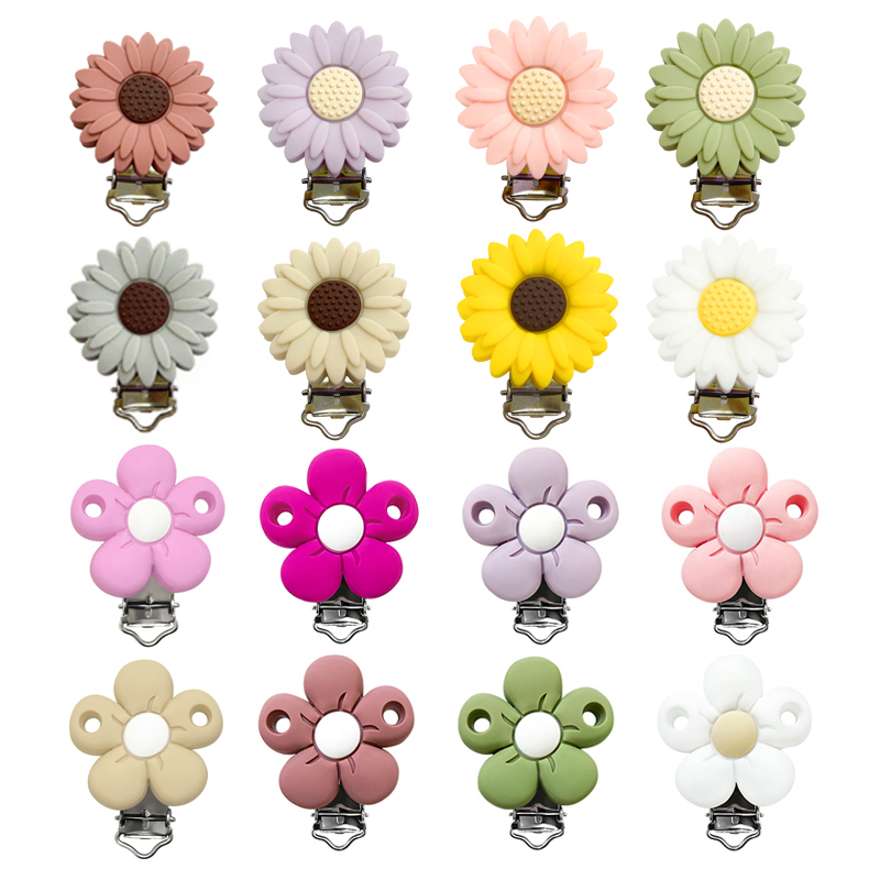Pacific Jewelry & Watches Los Angeles - 3/5/10Pc Baby Silicone Pacifer Clips Flowers