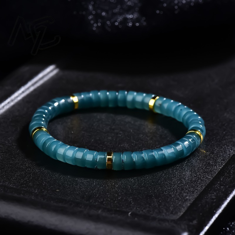 Jewelry & Watches Review - Natural Jadeite Blue Water Abacus Beads