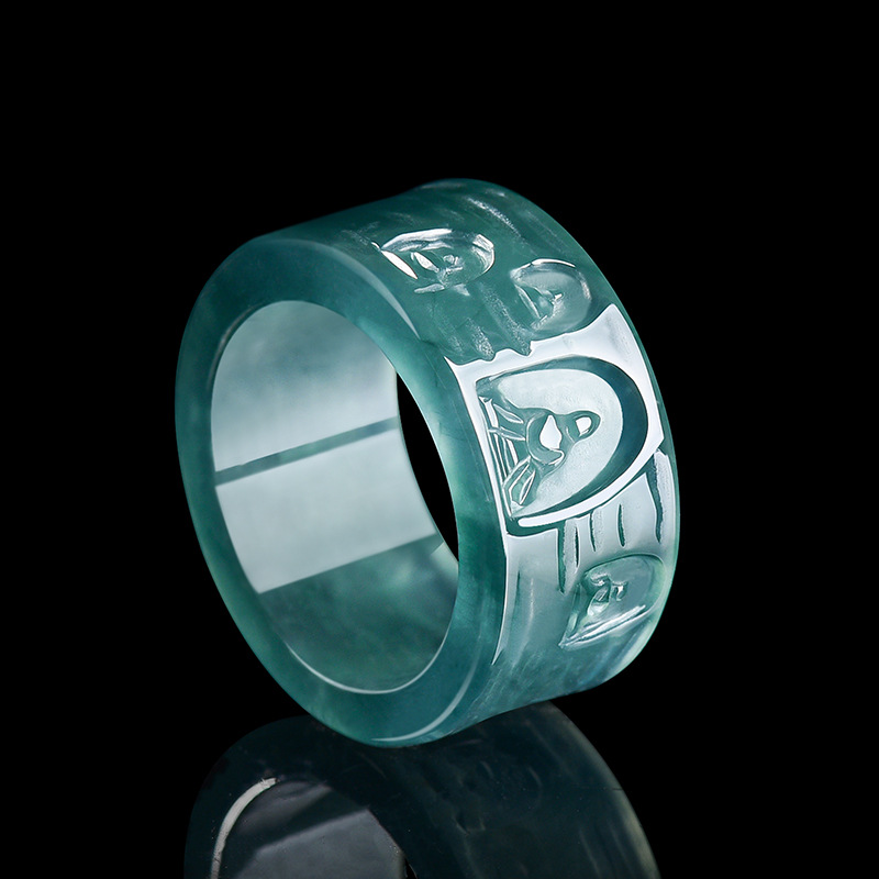 Jewelry & Watches Review - Natural Burmese Jadeite Buddha Ring Luxury