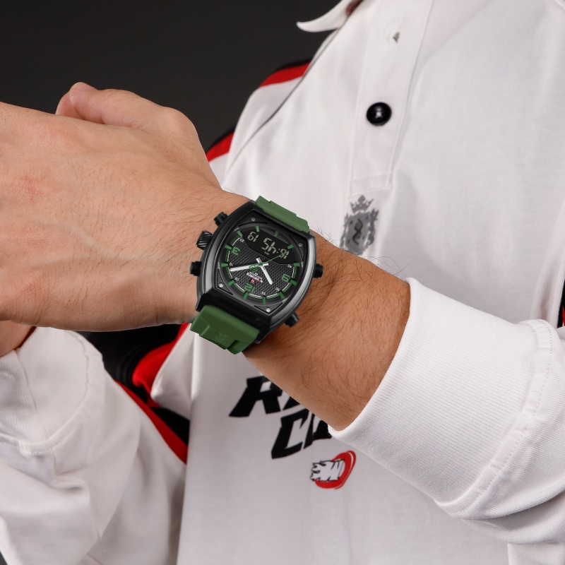 NAVIFORCE Men Dual Display Wat - Watch Display Box 评论和价格