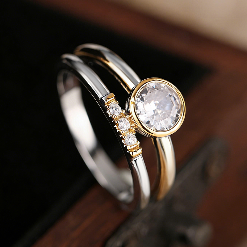 Huitan Fashion Two-tone Rings  - Jewelry & Watches Review 评论和价格