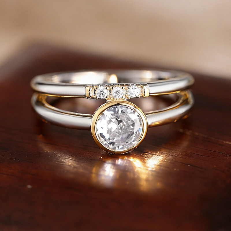 Huitan Fashion Two-tone Rings  - Jewelry & Watches Review 评论和价格