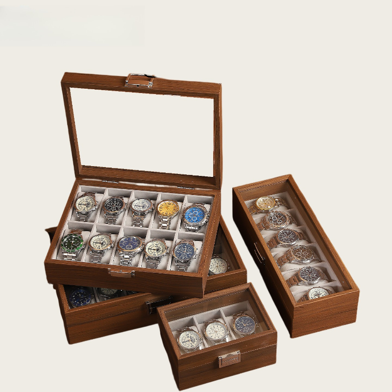 Wood Grain Watch Box 2/3/6/10  - Watch Display Box 评论和价格