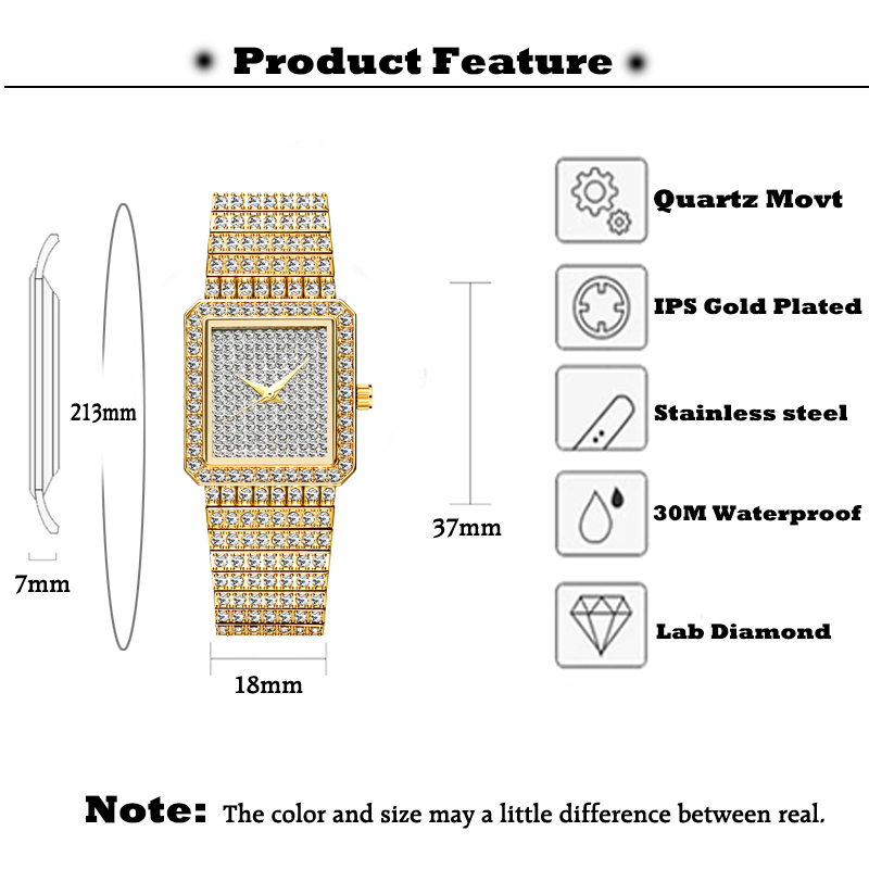 MISSFOX Diamond Watch For Wome - Jewelry Watches Gold 评论和价格