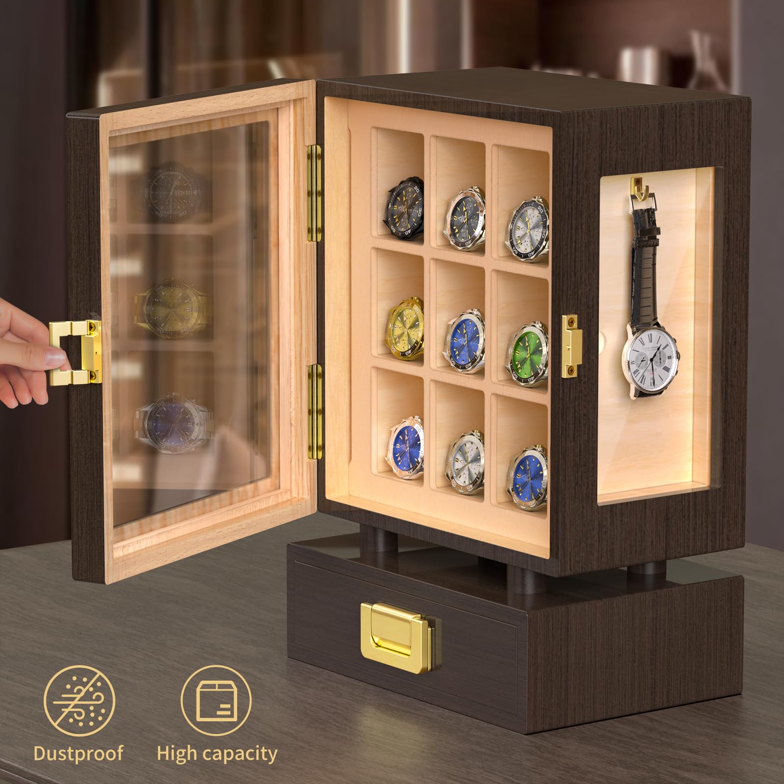 Custom Rectangle Wooden Watch  - Watches & Jewelry Tsukiu 评论和价格