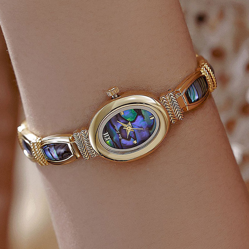 Oval Dial Women Bracelet Watch - Jewelry Watches Gold 评论和价格