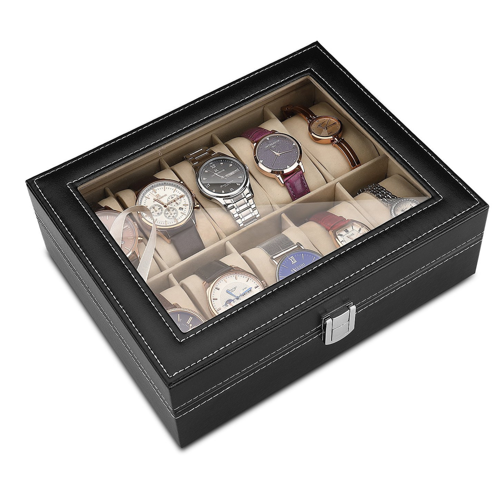 10-bit PU Leather Gray flannel - Best Jewelry Watches Women 评论和价格