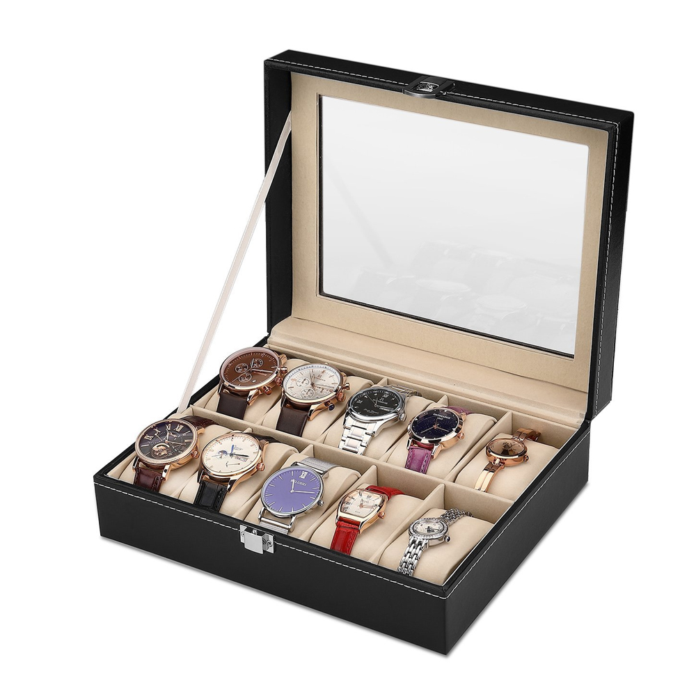 10-bit PU Leather Gray flannel - Best Jewelry Watches Women 评论和价格
