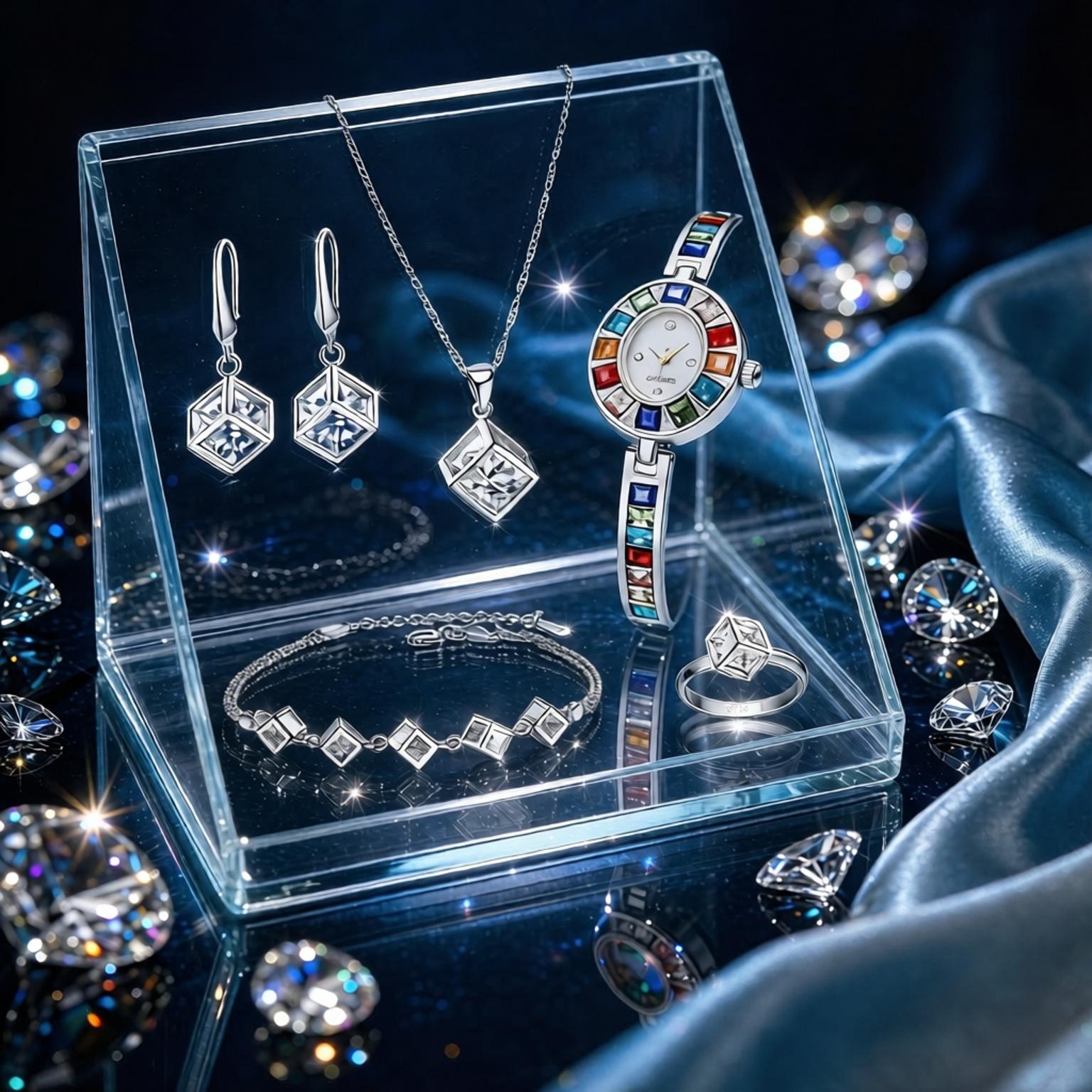 Luxury 925 Sterling Silver Geo - Best Jewelry Watches Women 评论和价格