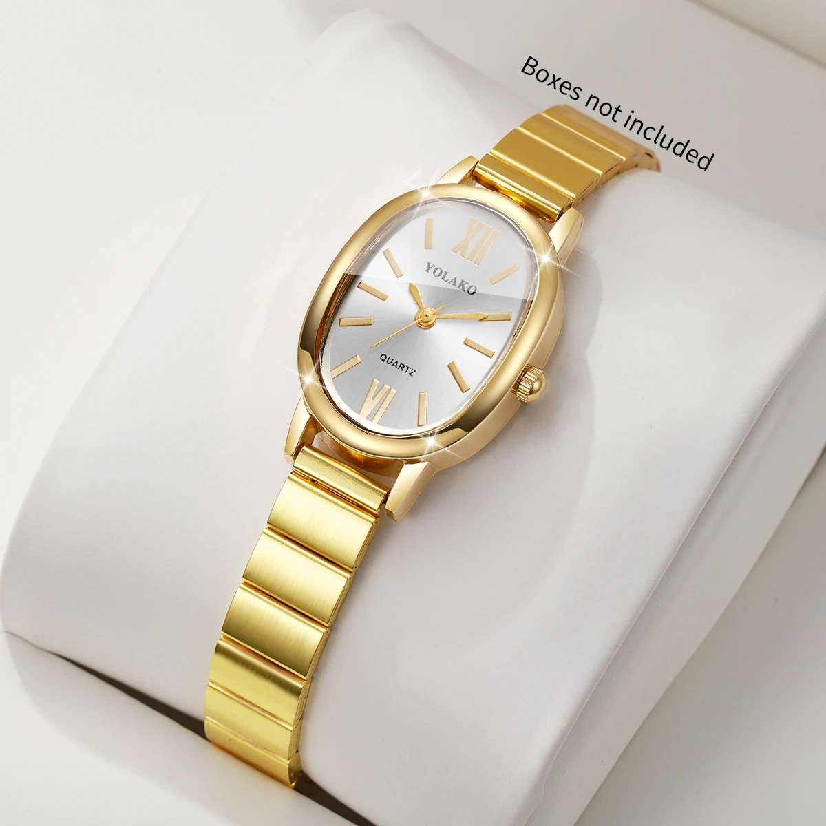 Fashion Irregular Dial Women Q - Jewelry Watches Gold 评论和价格
