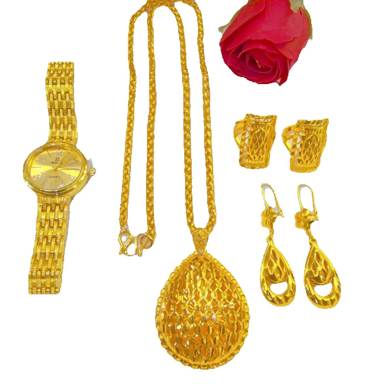 New Dubai Fashion High end 24K - Jewelry Watches Gold 评论和价格
