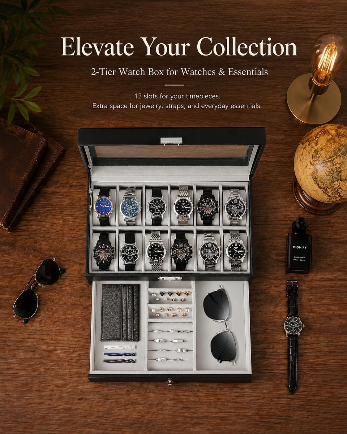 Watch Box Organizer for Men Gi - Watch Display Box 评论和价格