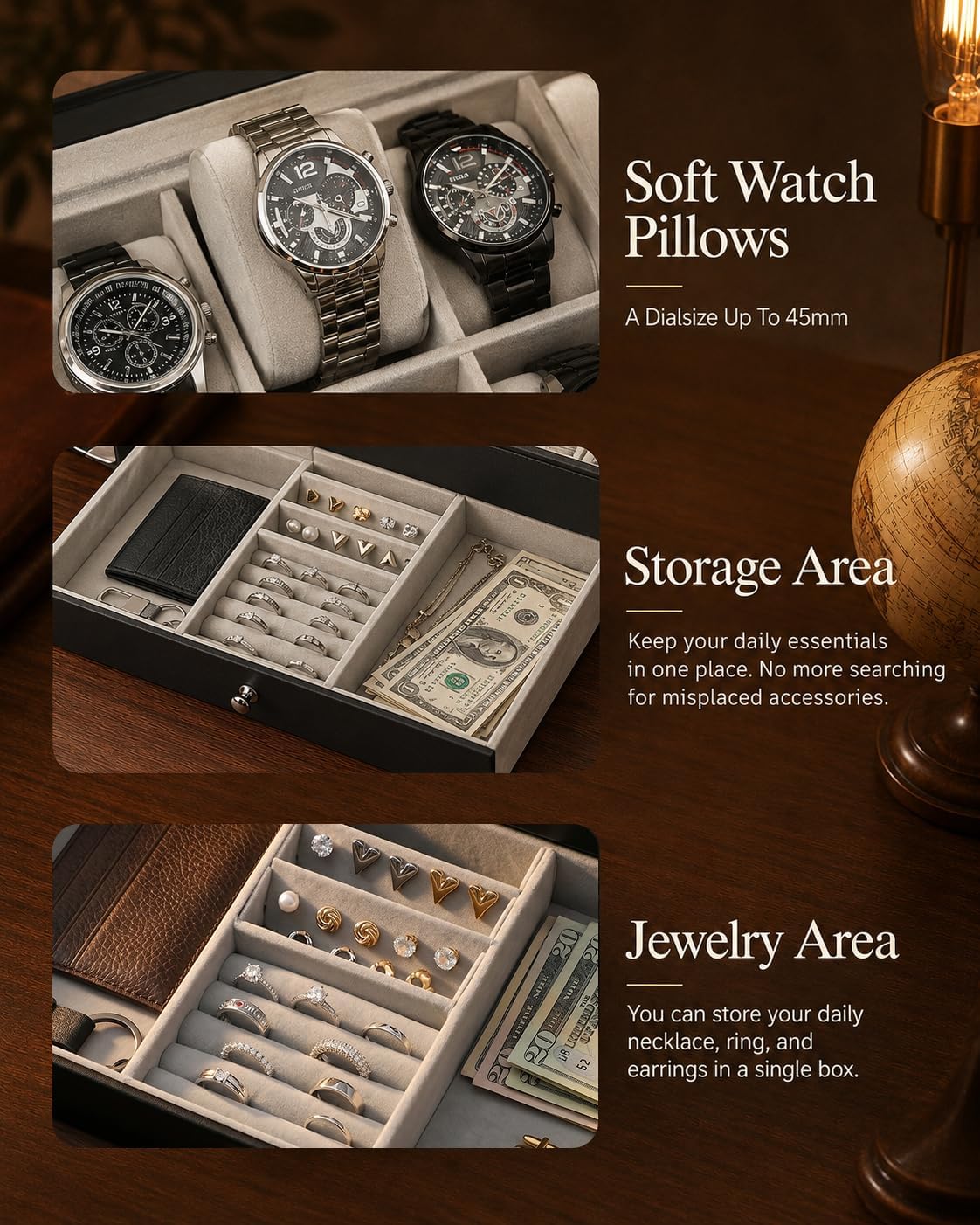 Watch Box Organizer for Men Gi - Watch Display Box 评论和价格