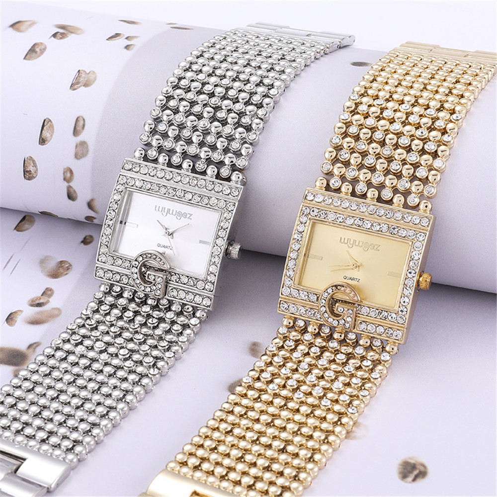 Simple Square Gold Watches Wom - Jewelry Watches Gold 评论和价格