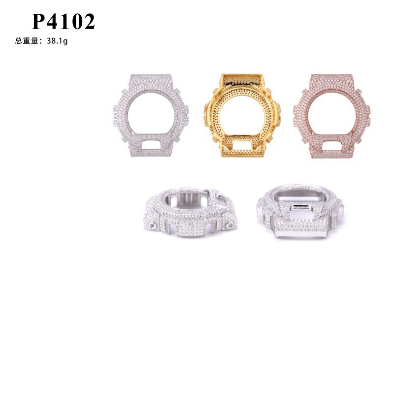 Bling Hip Hop Watch Case: Iced - Jewelry Watches Gold 评论和价格