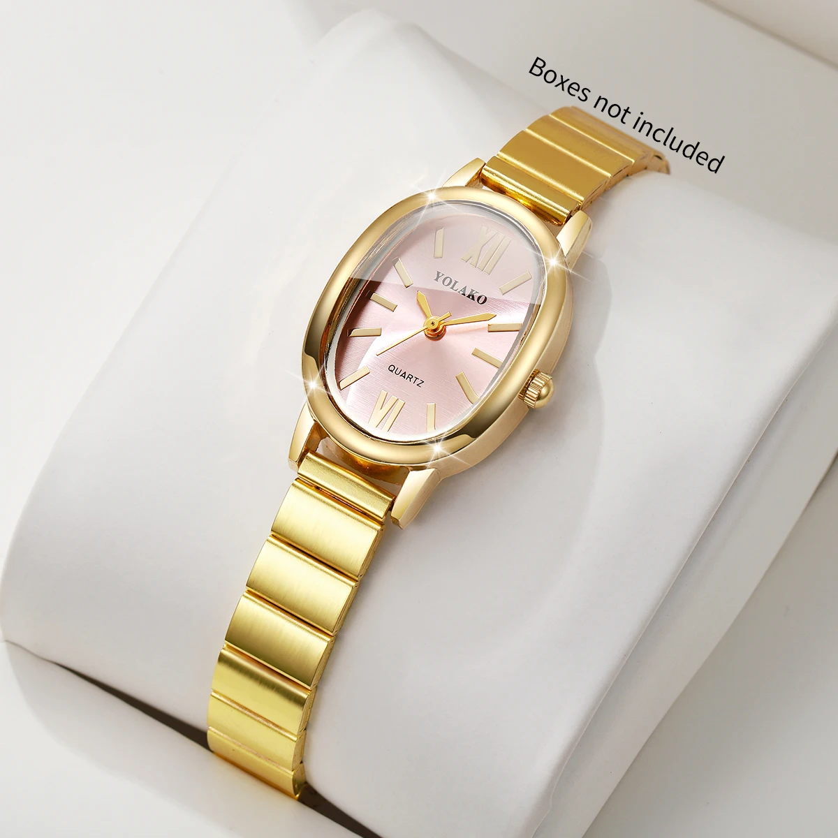 Elegant Pink Dial Women Watch  - Jewelry Watches Gold 评论和价格