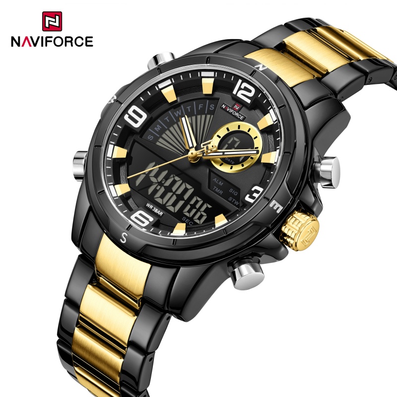 NAVIFORCE Men Dual Display Wat - Watch Display Box 评论和价格