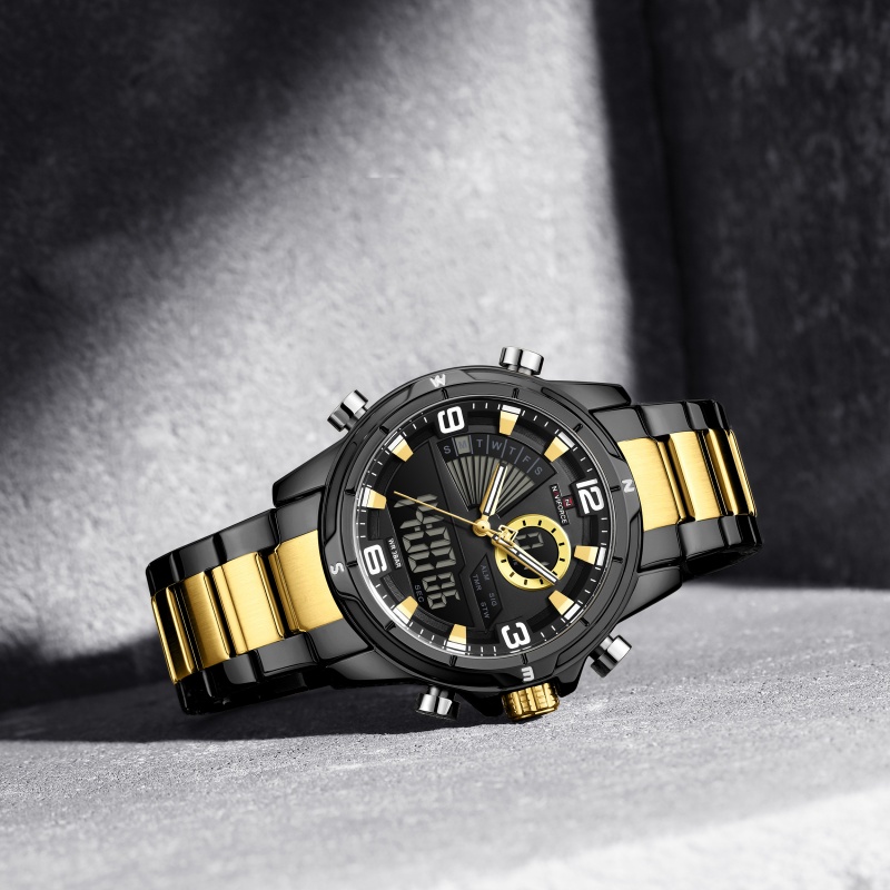 NAVIFORCE Men Dual Display Wat - Watch Display Box 评论和价格
