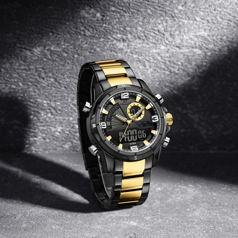 NAVIFORCE Men Dual Display Wat - Watch Display Box 评论和价格