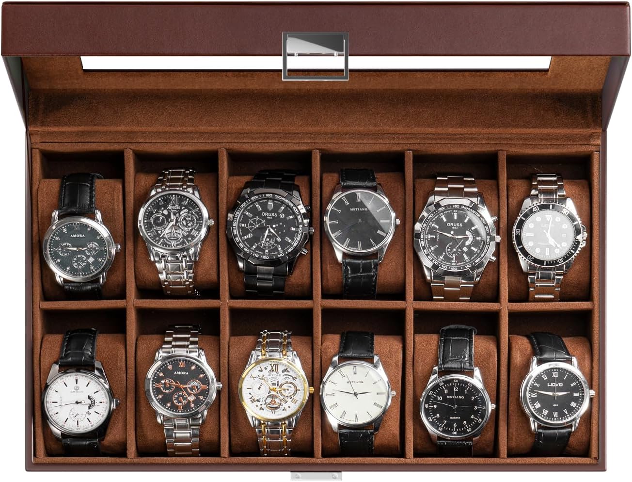 Watch Box Organizer for Dad, 1 - Watch Display Box 评论和价格